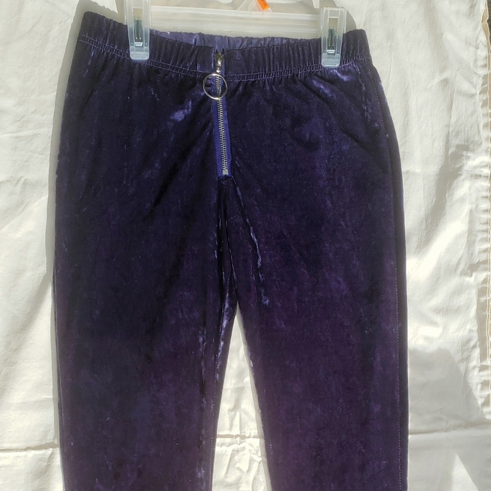 Purple Zip-Up Bell Bottoms